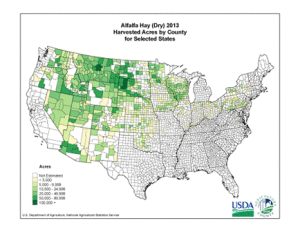 Alfalfa production in USA